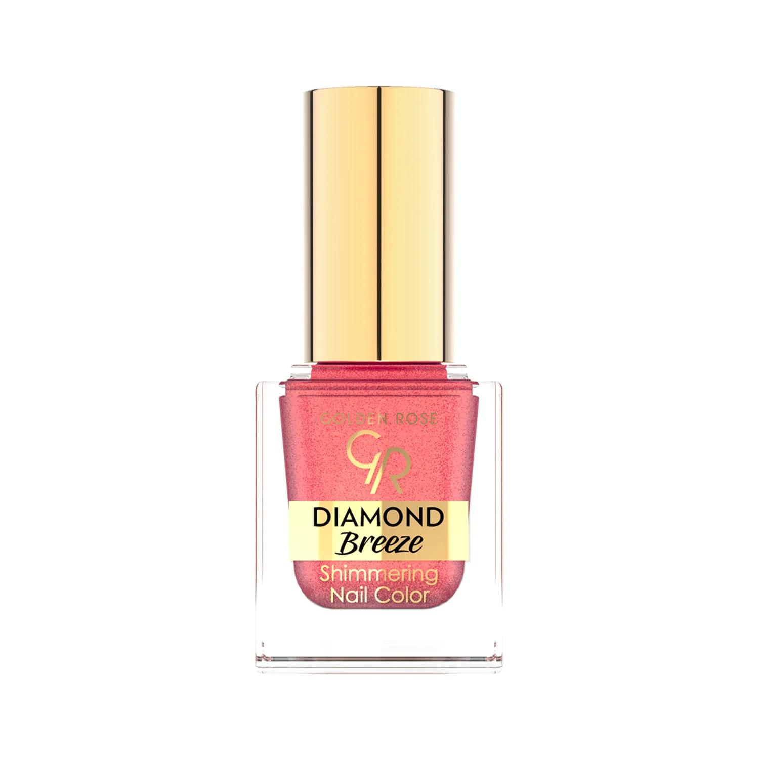 Golden Rose Diamond Breeze Shimmering Nail Color - 02 Pink Sparkle