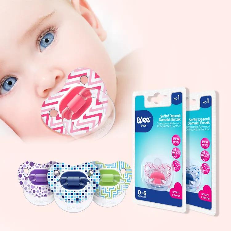Wee Baby Transparent Patterned Orthodontical Soother