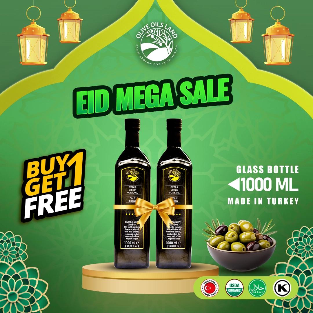 Olive Oils Land Extra Virgin Olive Oil 1000 ML (Glass Bottle)